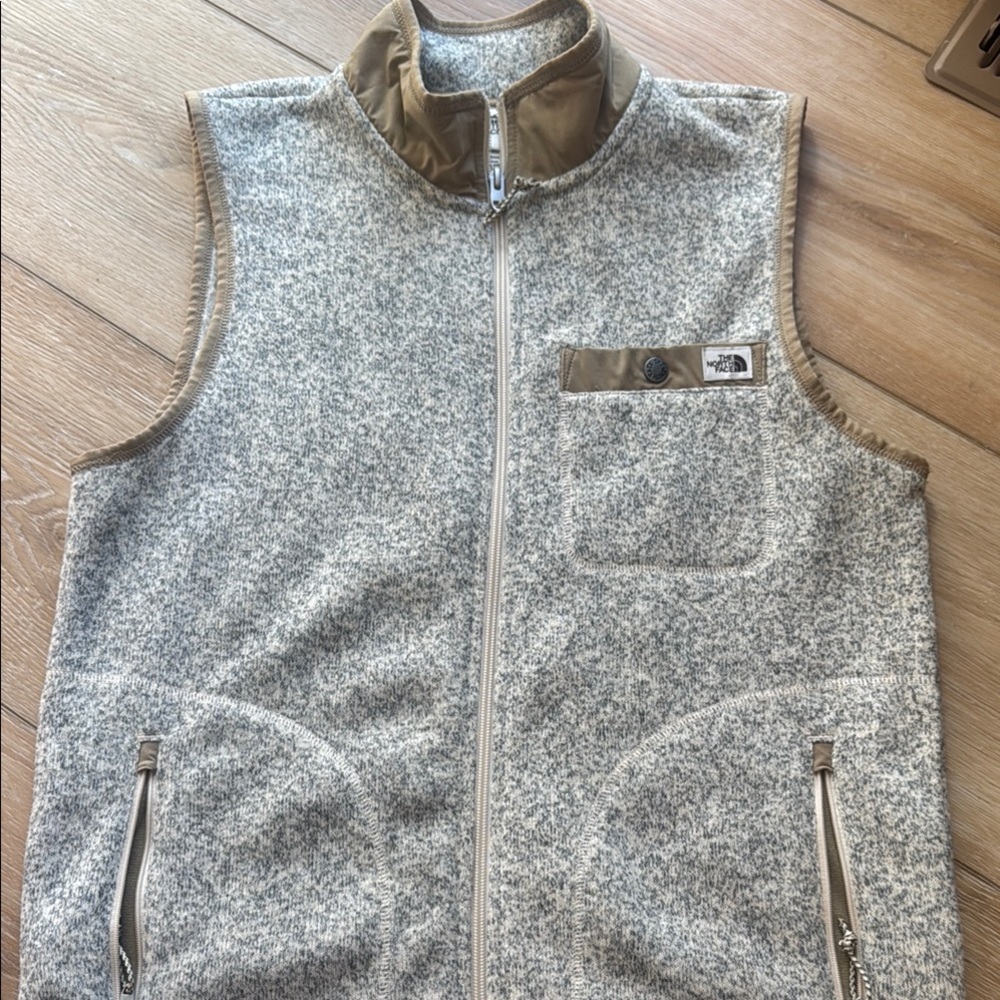 The North Face Gray and Tan Men's Vest